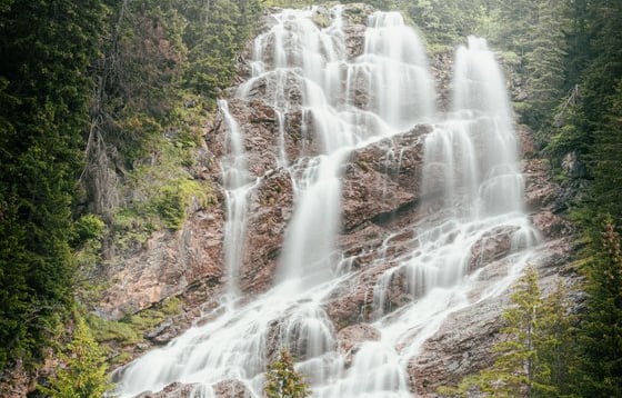 water falls in the forest