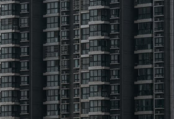 black and white concrete building