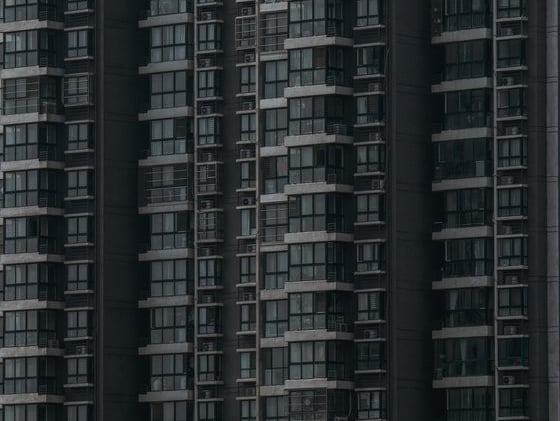 black and white concrete building