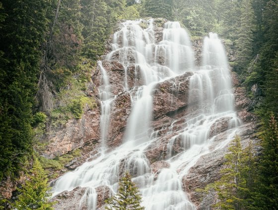 water falls in the forest