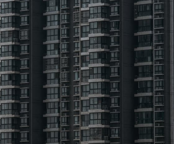 black and white concrete building
