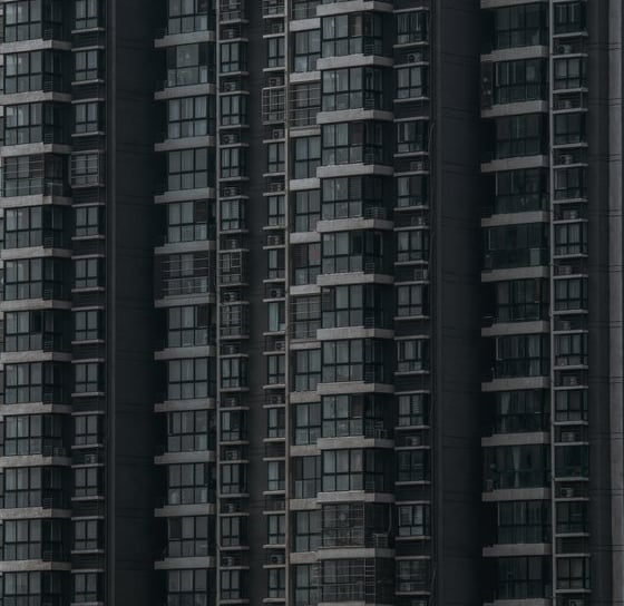 black and white concrete building