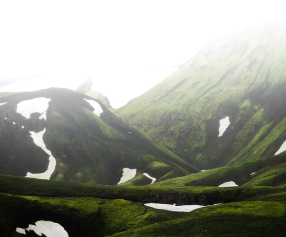 green mountain under white sky during daytime