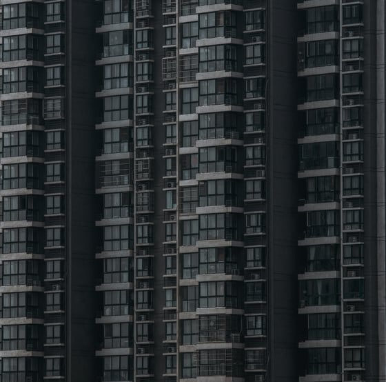 black and white concrete building