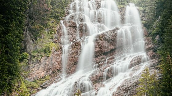 water falls in the forest