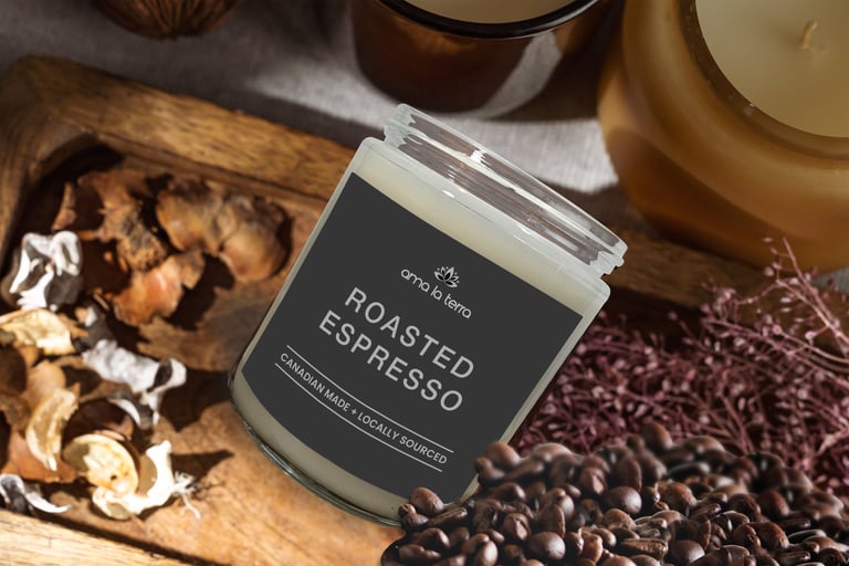 Roasted Espresso 8oz Soy Candle. | 502 Urban Coffee