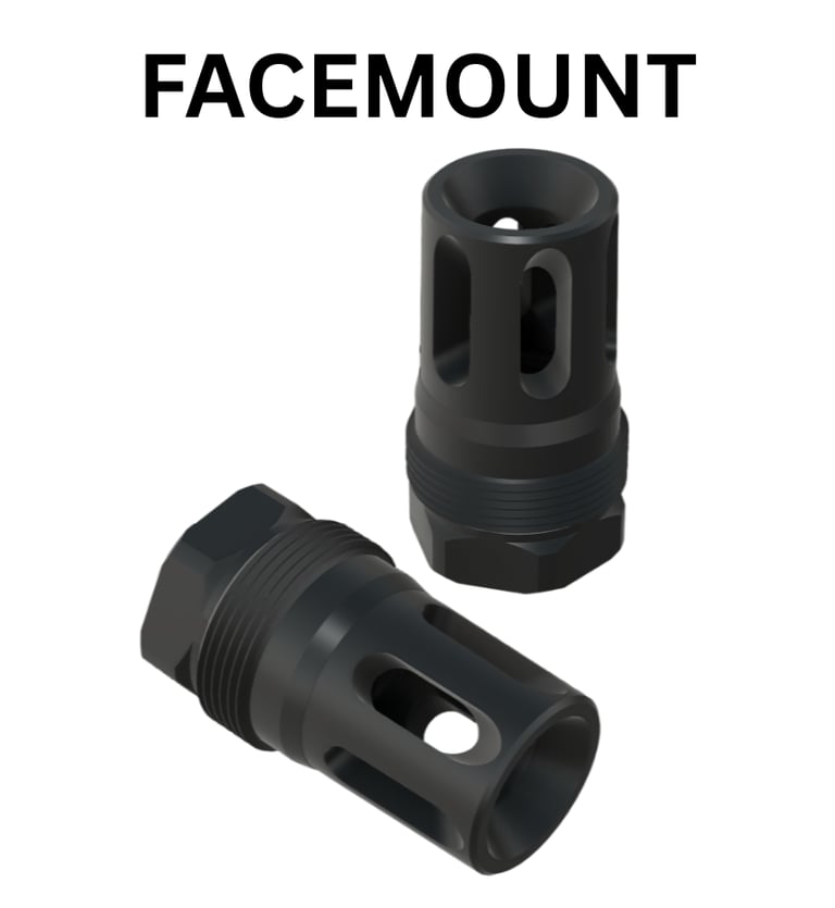 Facemount - Compact Flash Hider (M14x1 RH) Plan-B Suppressor Mount