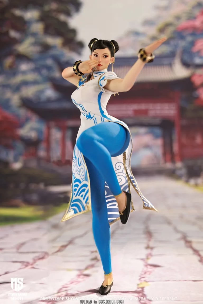 STAR MAN MS-011 1/6 Chun li白ストリートファイター6 In Stock! Star Man MS-011 Female Fighter Chun-Li 1/6 Figure