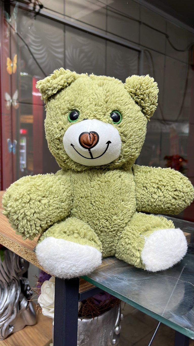 Yeşil peluş ayıcık