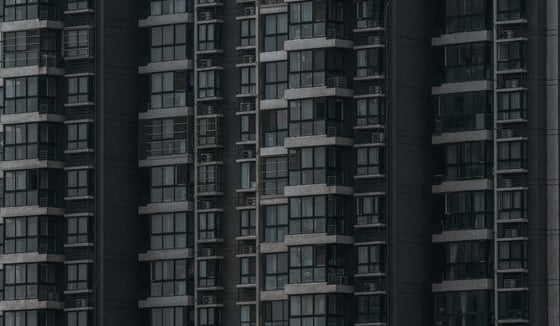 black and white concrete building