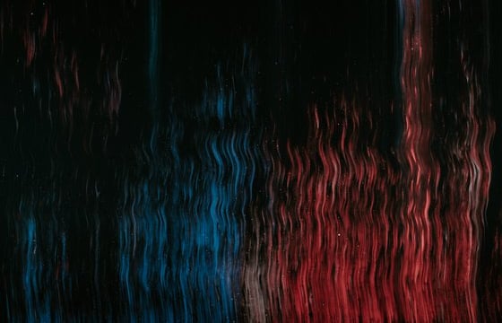 red blue and black abstract painting