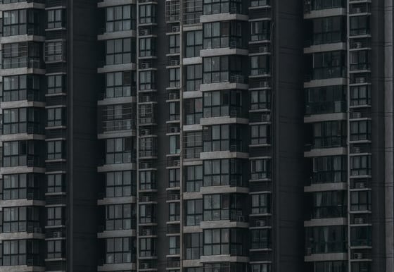 black and white concrete building