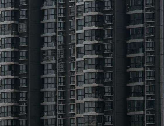 black and white concrete building