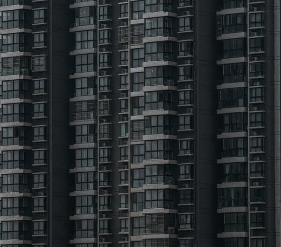 black and white concrete building