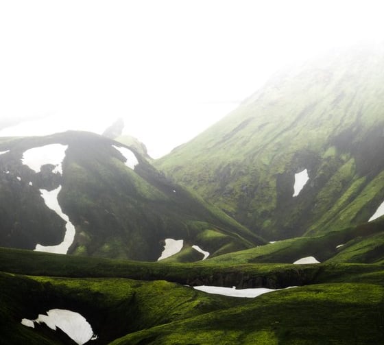 green mountain under white sky during daytime