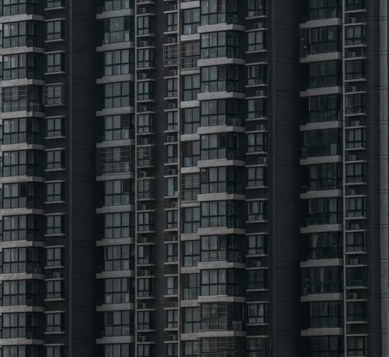 black and white concrete building