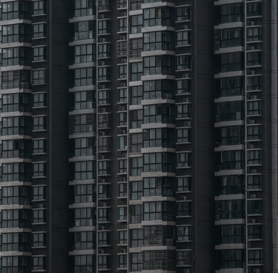black and white concrete building