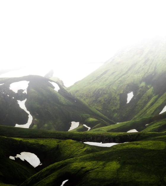 green mountain under white sky during daytime