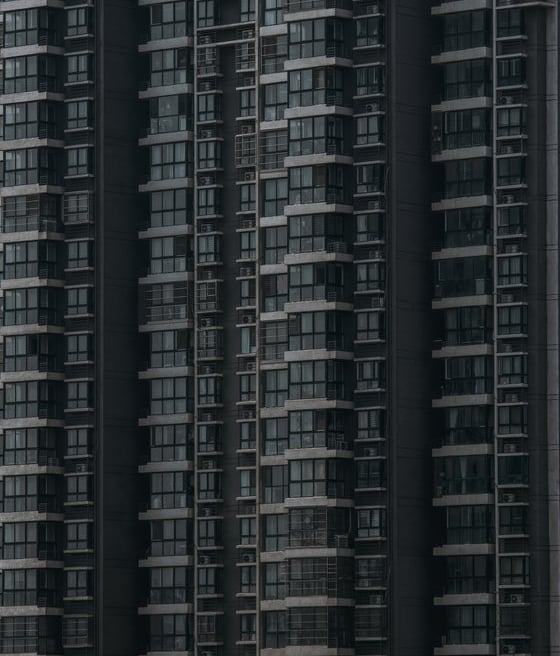 black and white concrete building