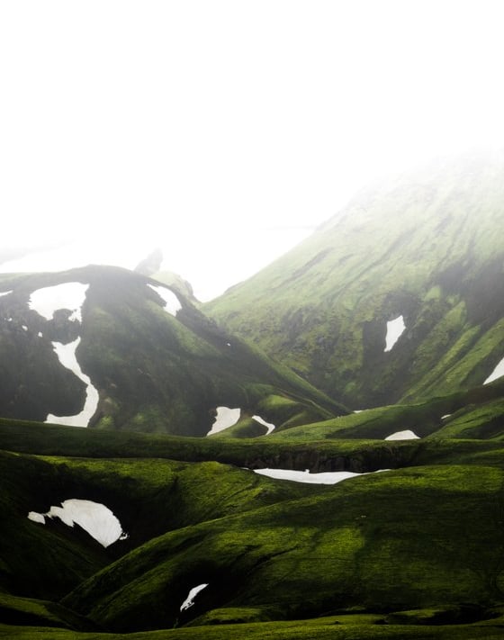 green mountain under white sky during daytime