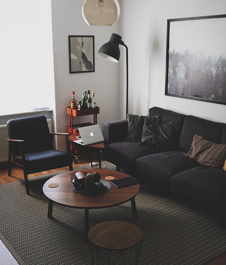 Bright living room with modern inventory