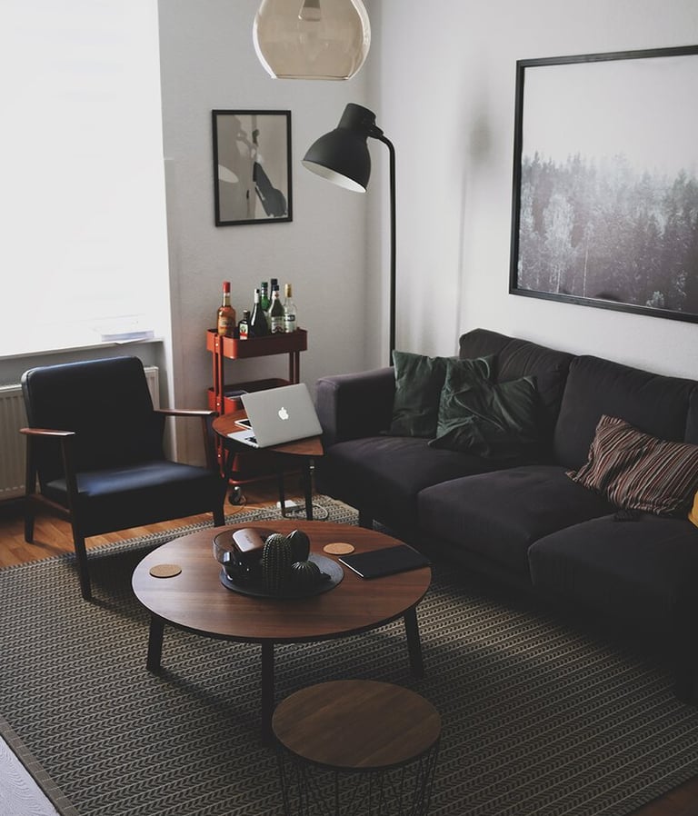 Bright living room with modern inventory