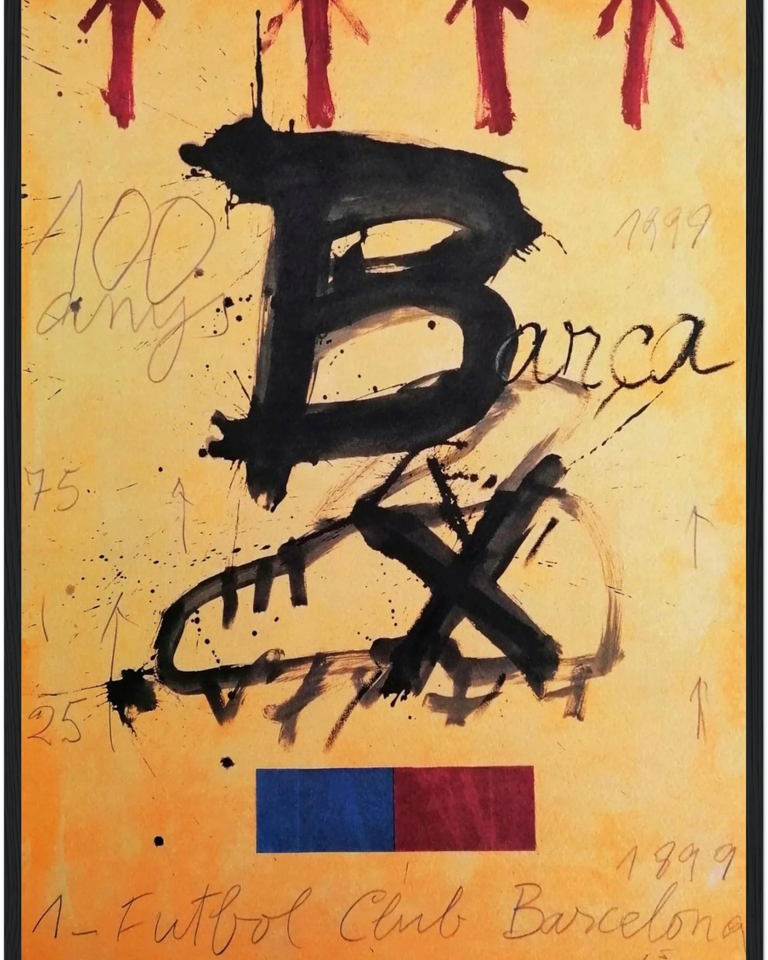 FC Barcelona Centenary Poster by Antoni Tàpies | FCB Art