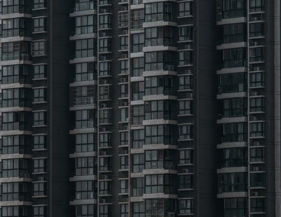 black and white concrete building