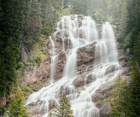 water falls in the forest