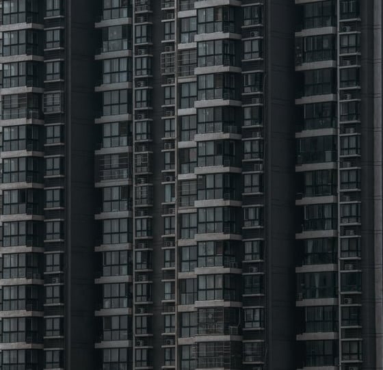 black and white concrete building