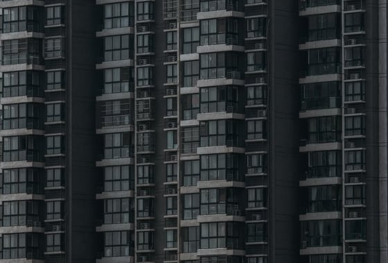 black and white concrete building