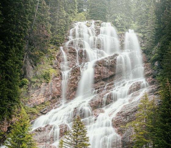 water falls in the forest