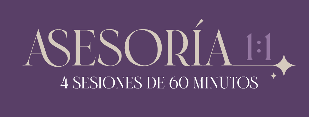 Asesoría online 1:1 - 4 sesiones