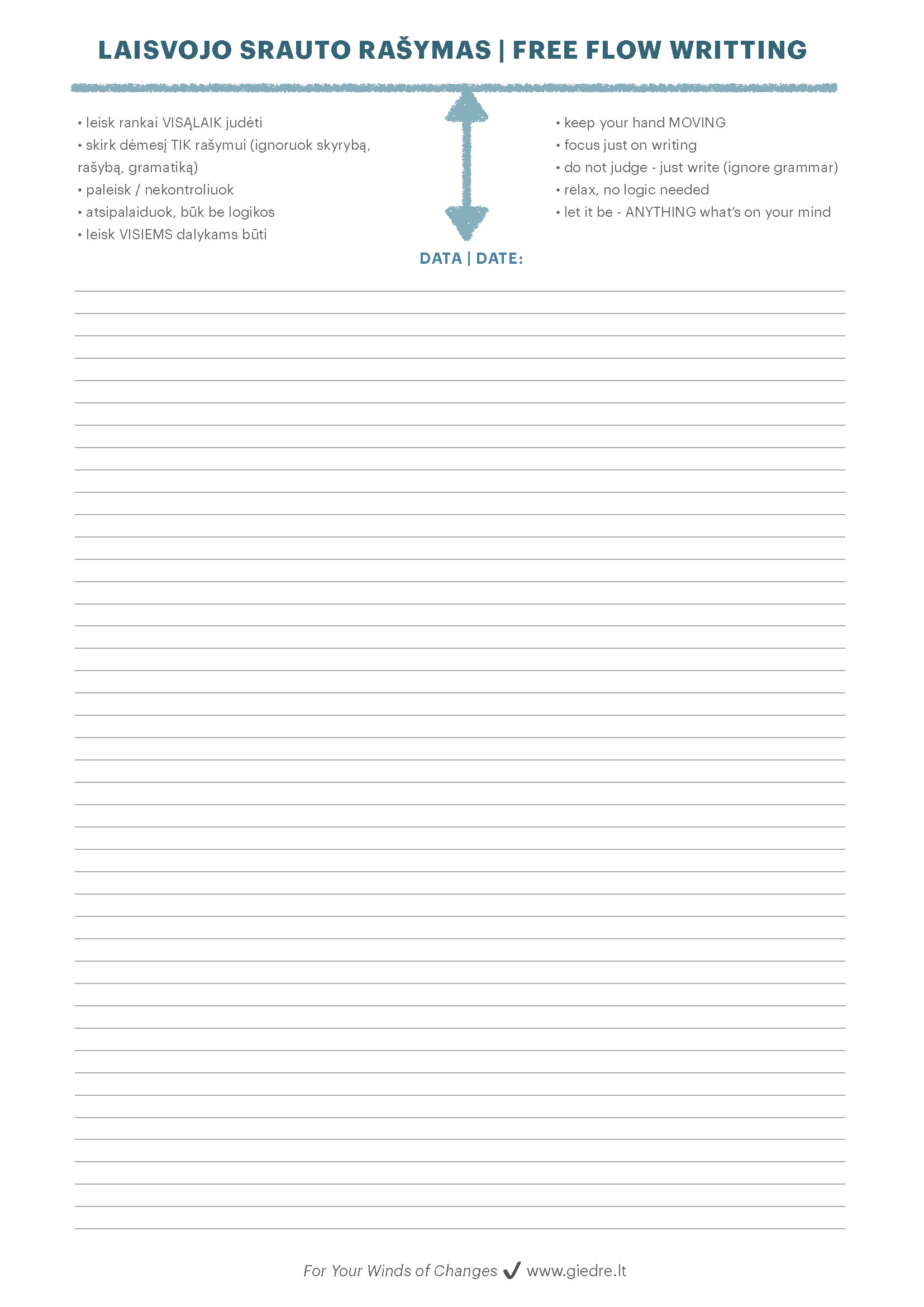 Laisvojo srauto rašymas