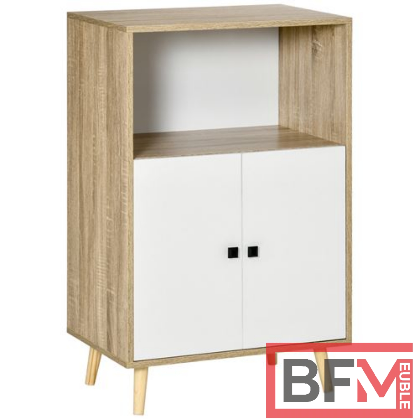 Buffet meuble de rangement design scandinave 2 portes