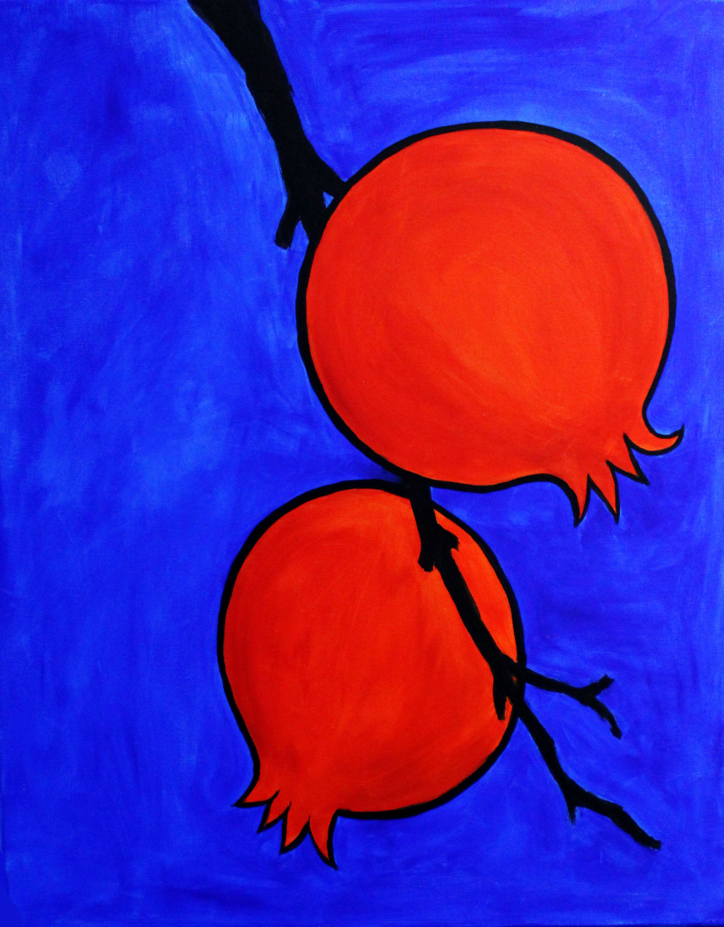 Philosophical still life "Two pomegranates"
