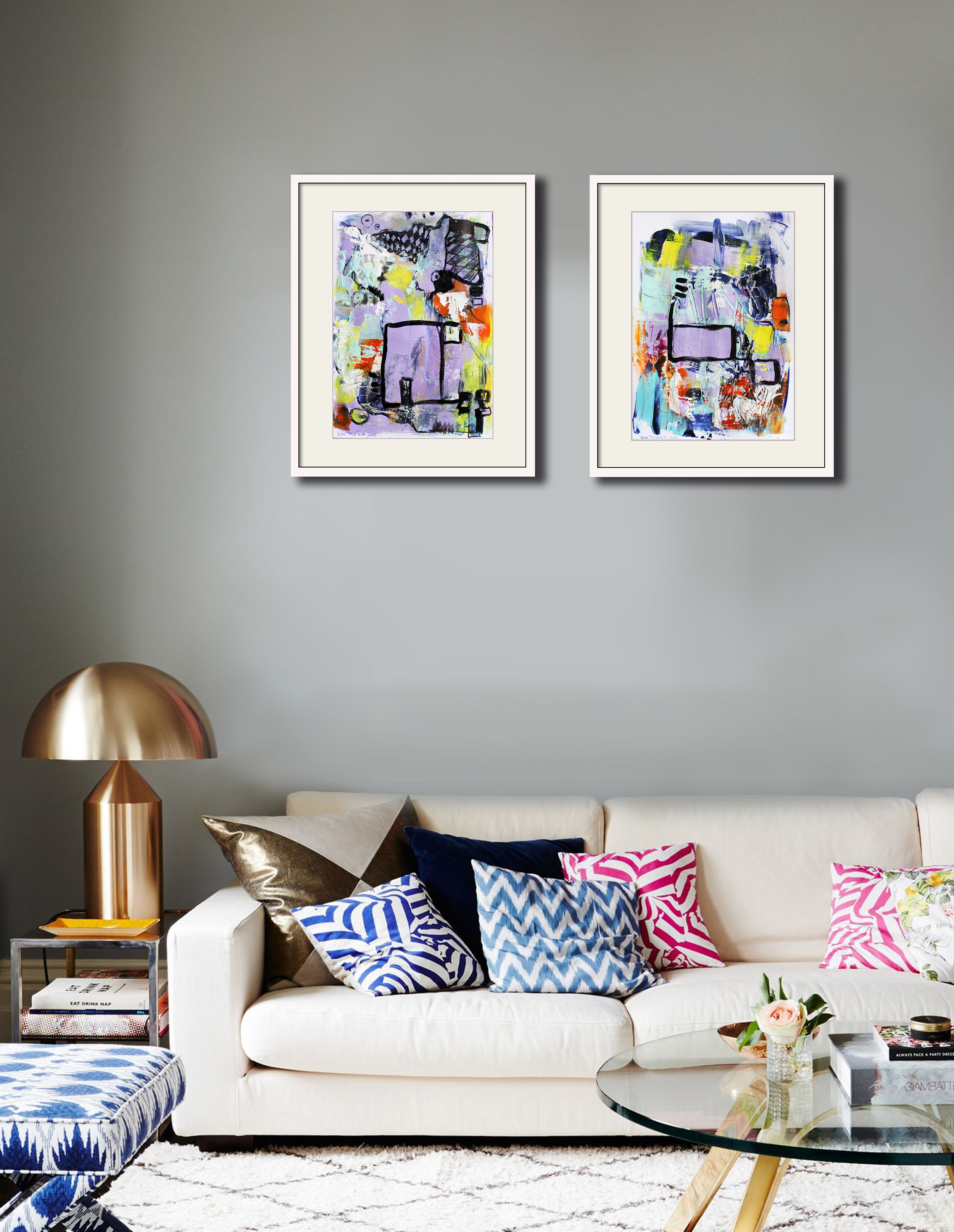 New sensations I - diptych (2 paintings)