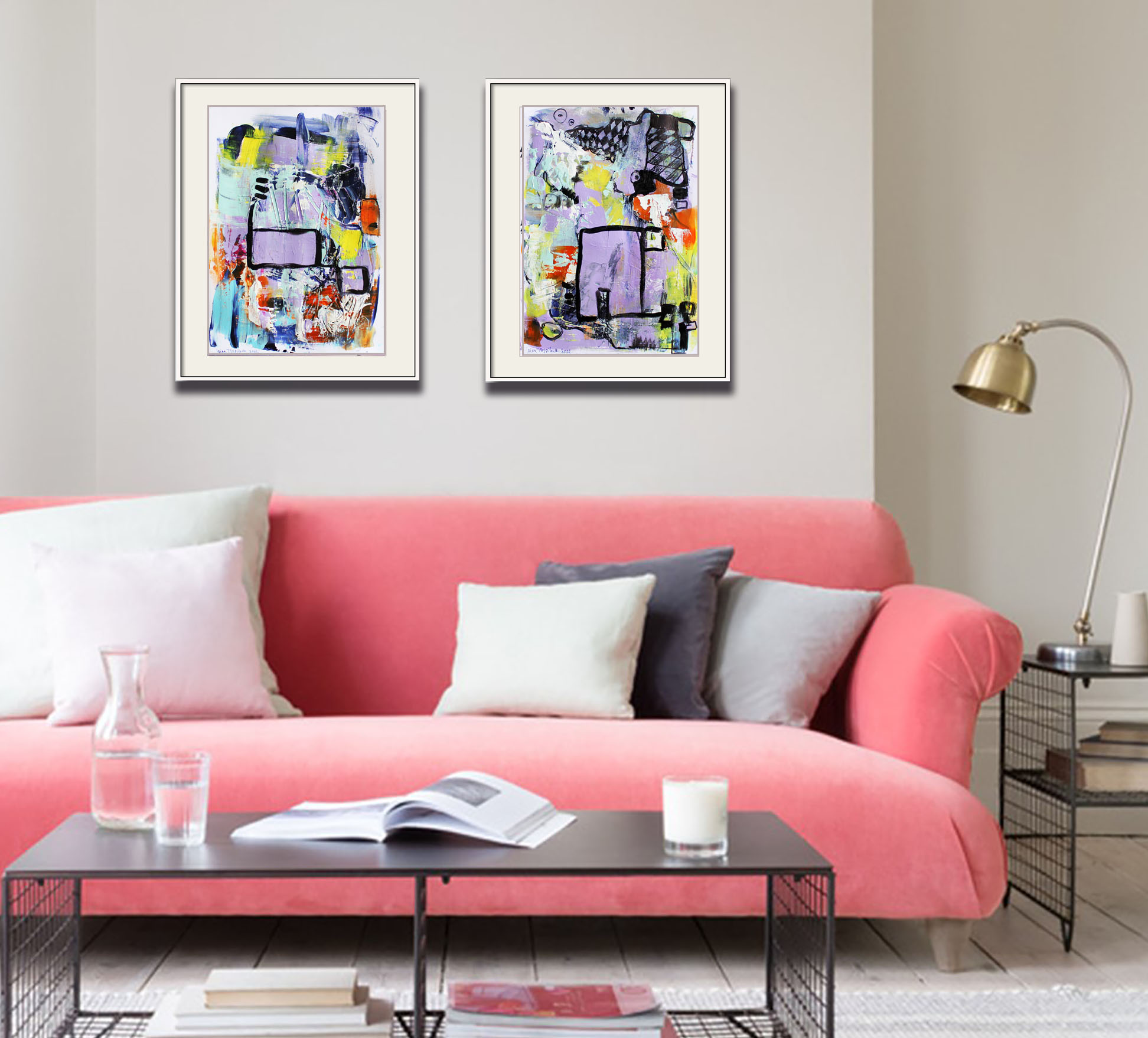 New sensations I - diptych (2 paintings)