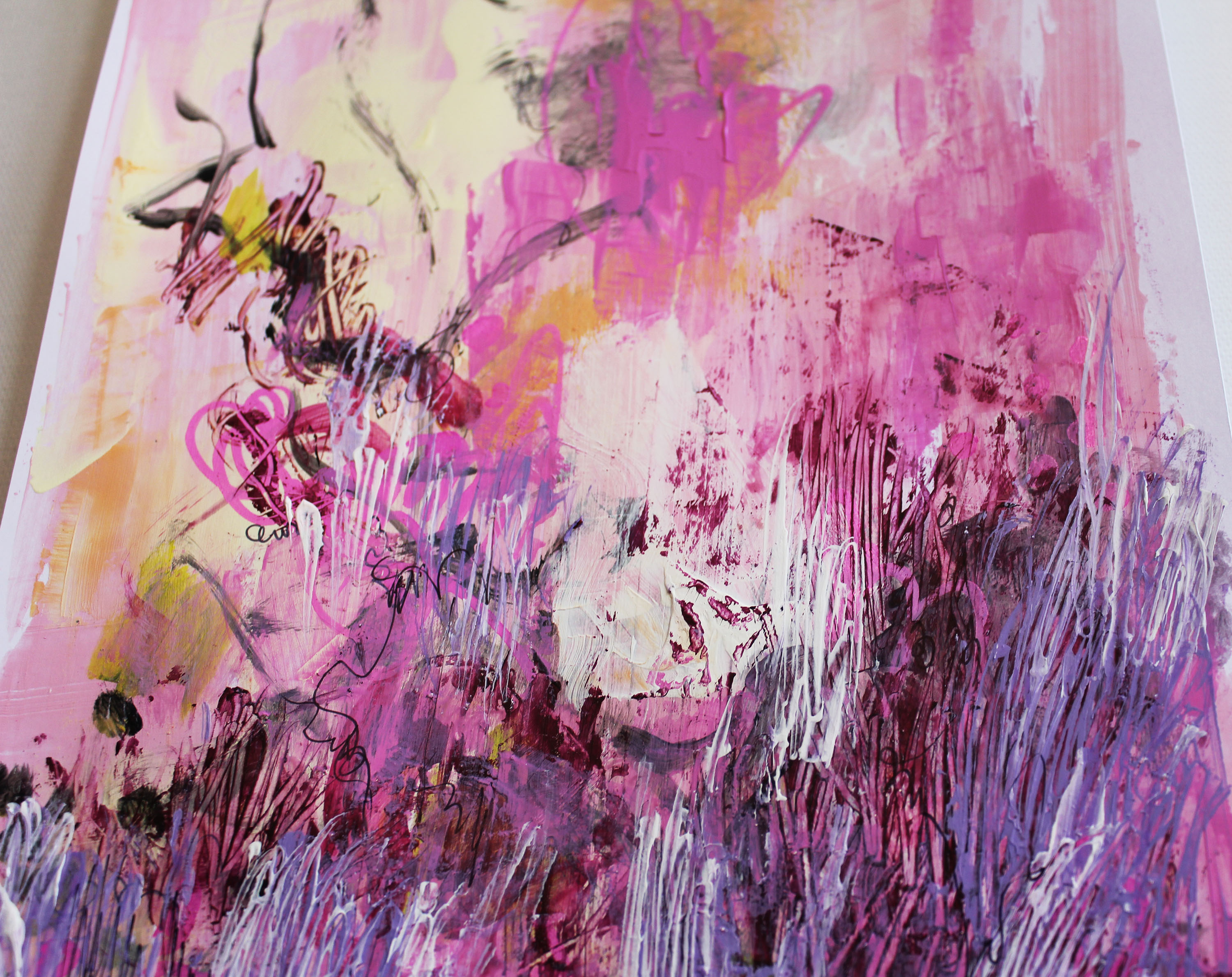 Fog over cherry blossom gardens