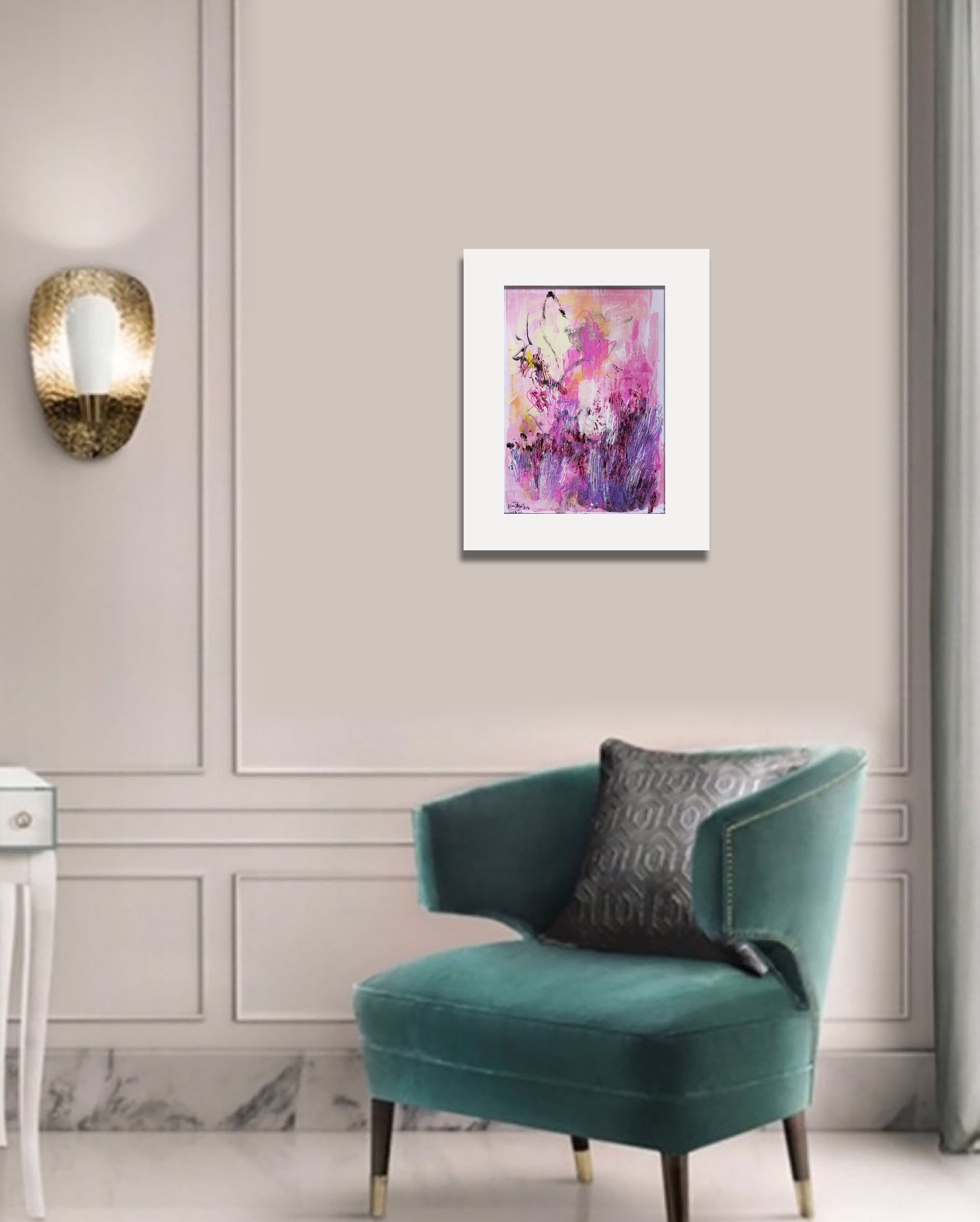 Fog over cherry blossom gardens