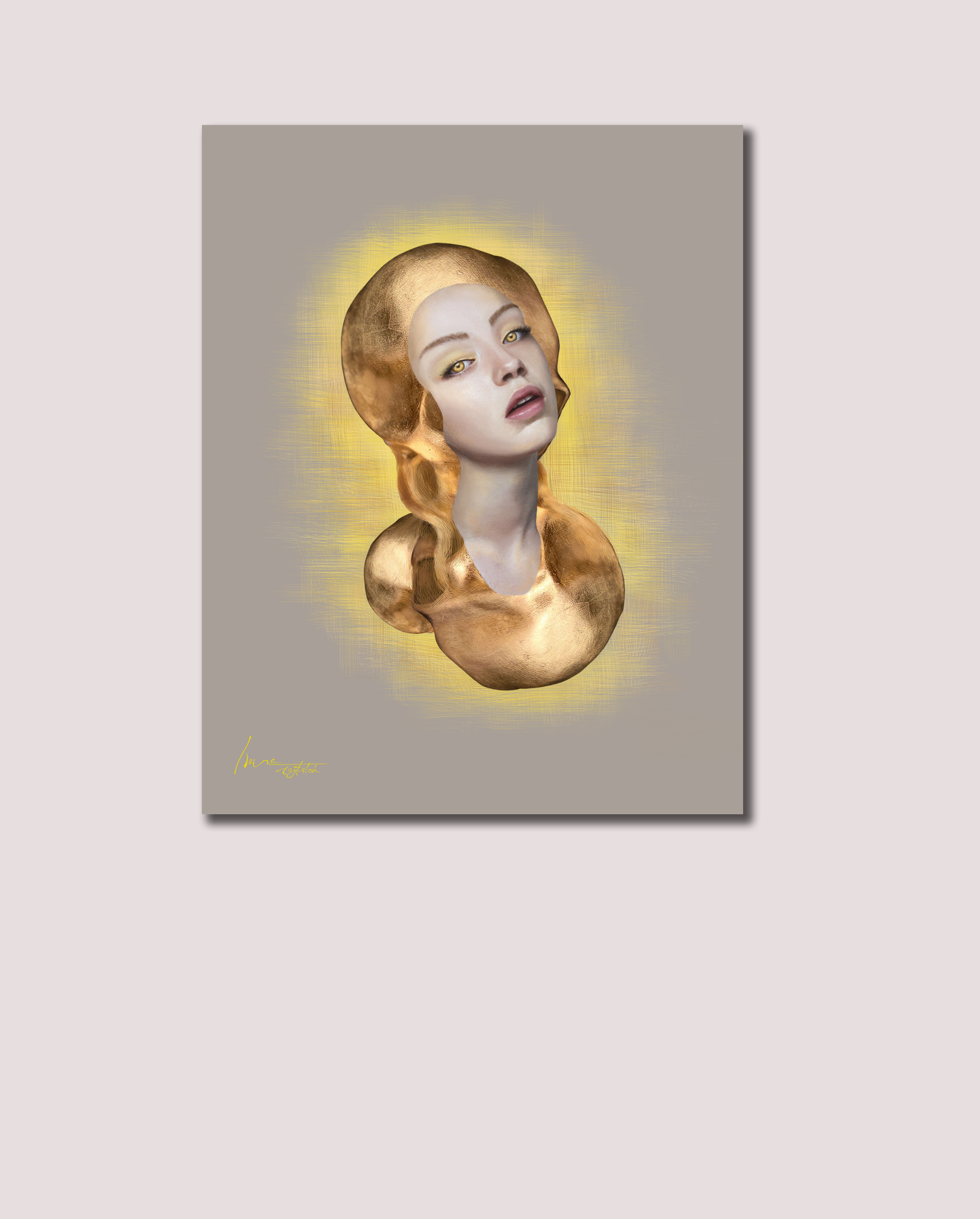 Angel and three skulls