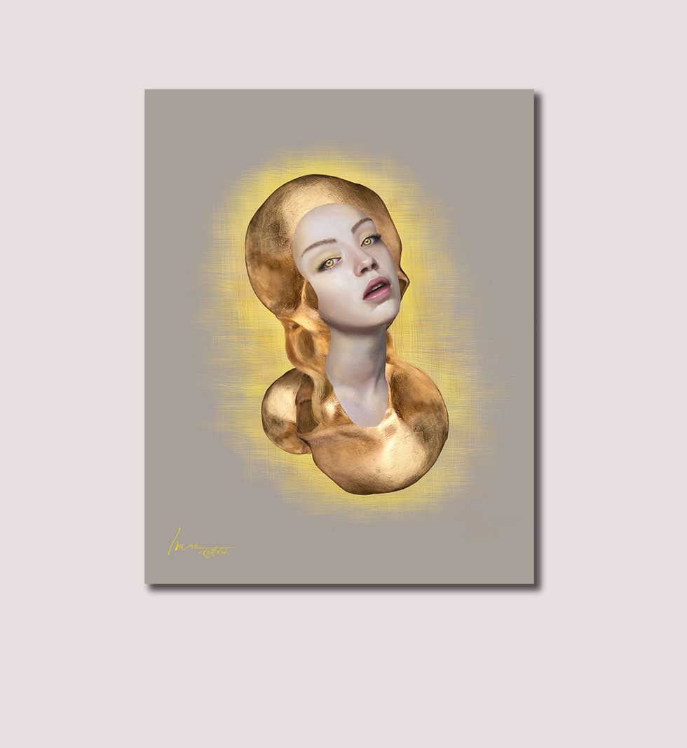 Angel and three skulls