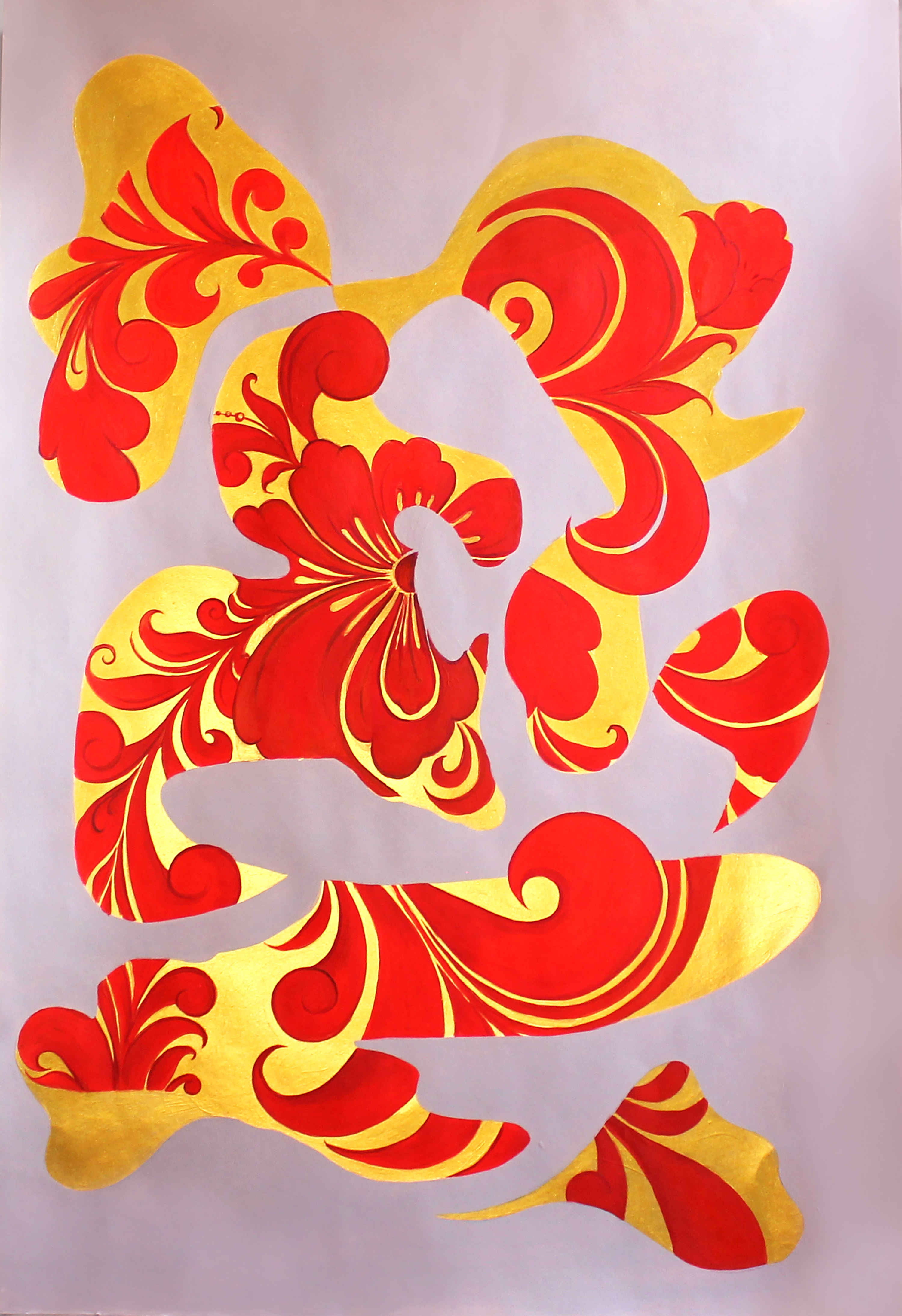 Red on Gold