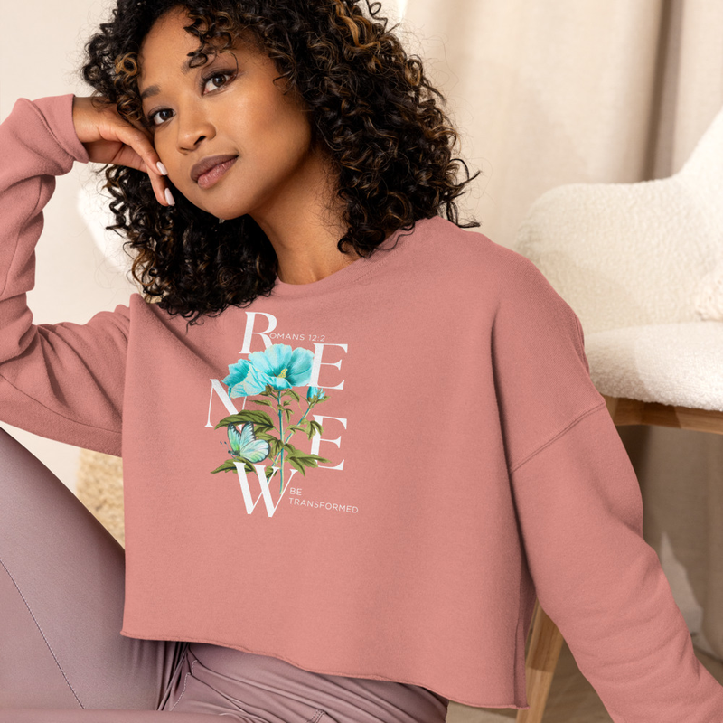 Renew Floral Cropped Sweatshirt