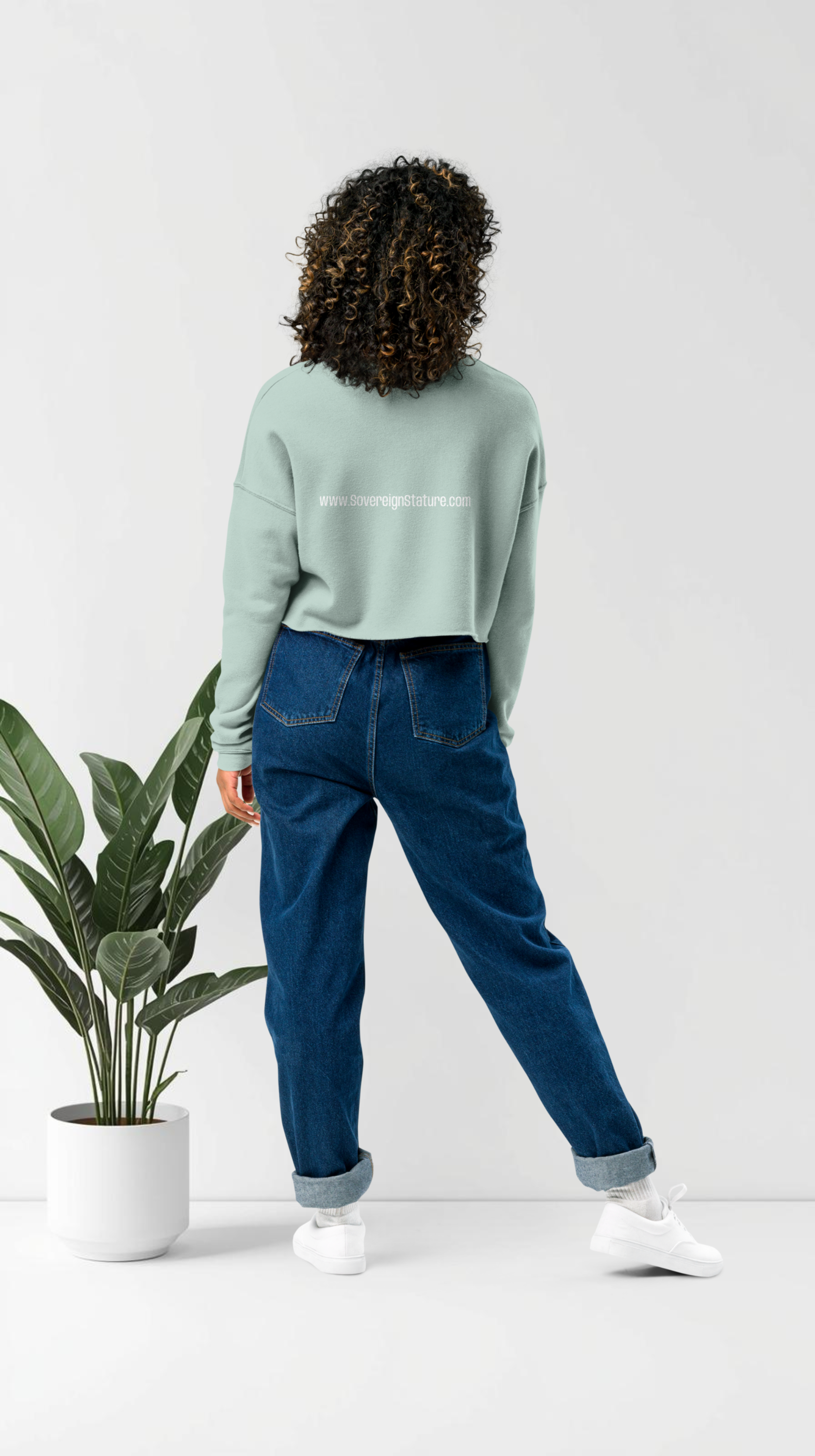 Renew Floral Cropped Sweatshirt