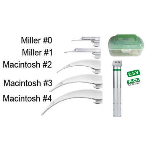 German F.O. Disposable Laryngoscope Set