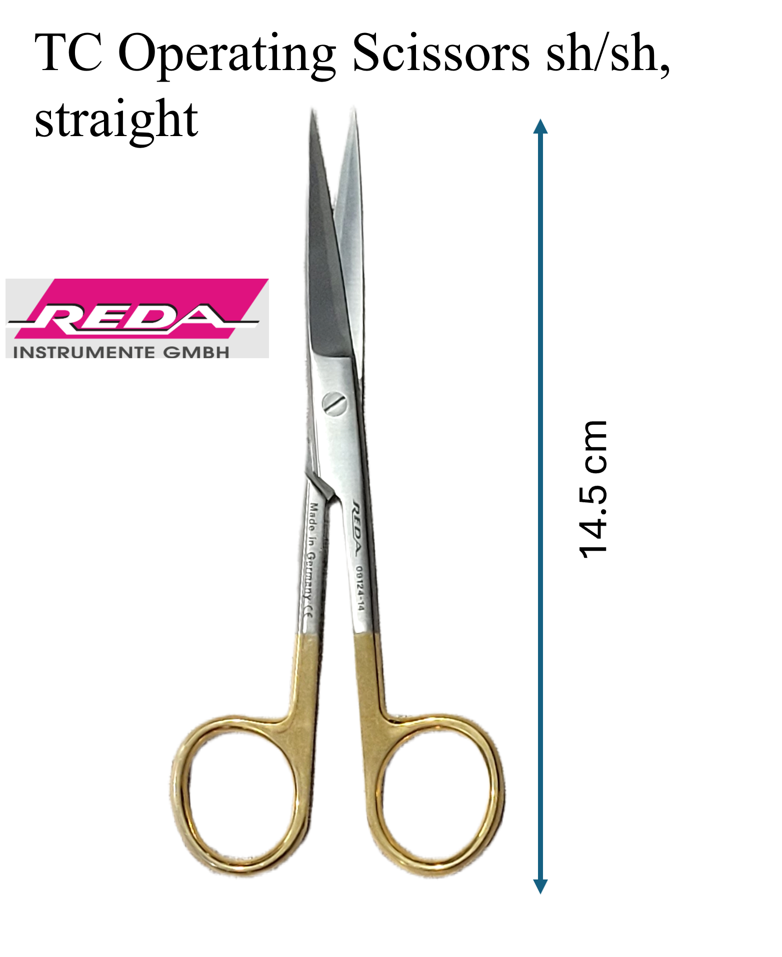 REDA Surgical Scissors Sharp/Sharp for Suture, Dissecting & General Surgery