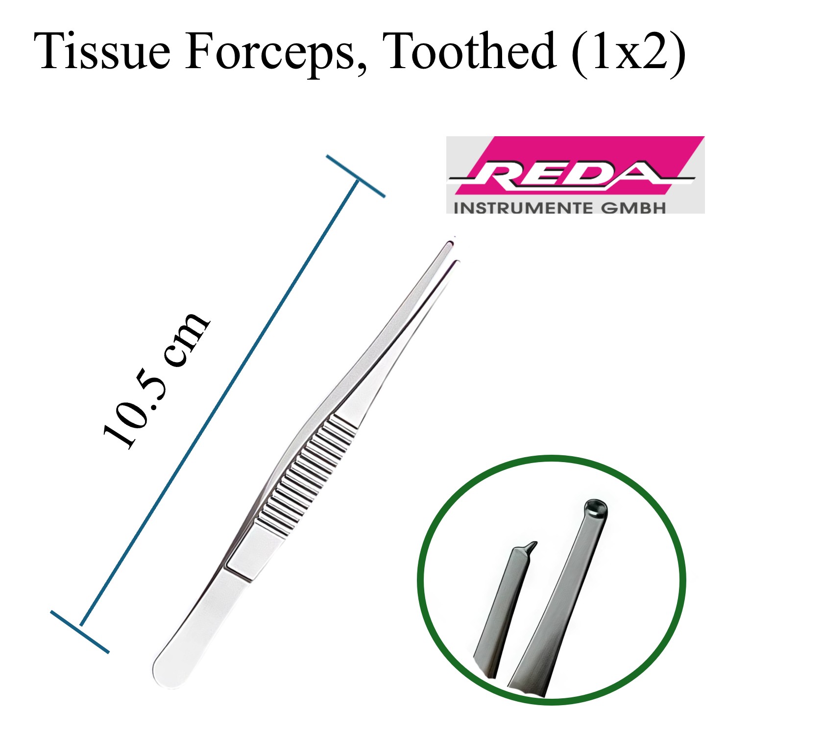 Tissue / Dressing Forceps, Toothed (1x2) & Non-Toothed (Serrated) 