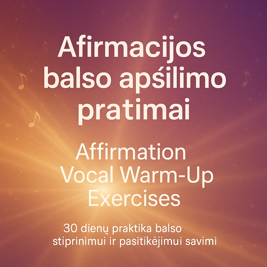 Affirmation Vocal Warm-ups (8 exercises) / Afirmacijos balso apšilimo pratimai (8 pratimai)
