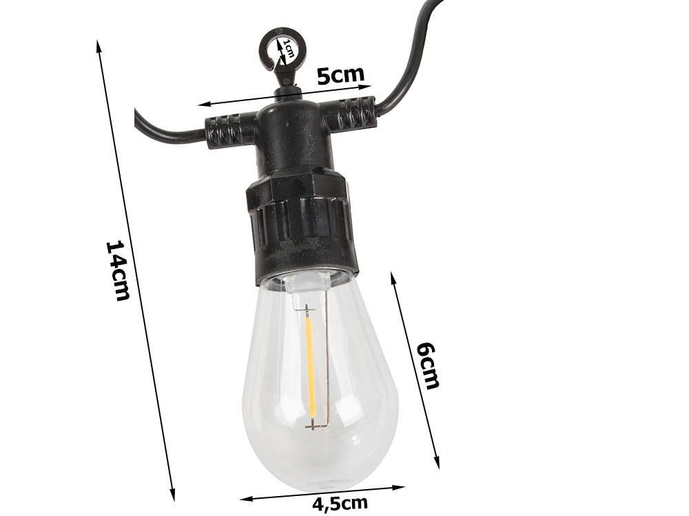 Lauko LED lempu?i? girlianda 15M